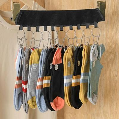 10 Clip Multifunctional Clothes And Hat Clip Portable Household No Punching Velcro Hat Storage Clothes Clip Baseball Cap Storage