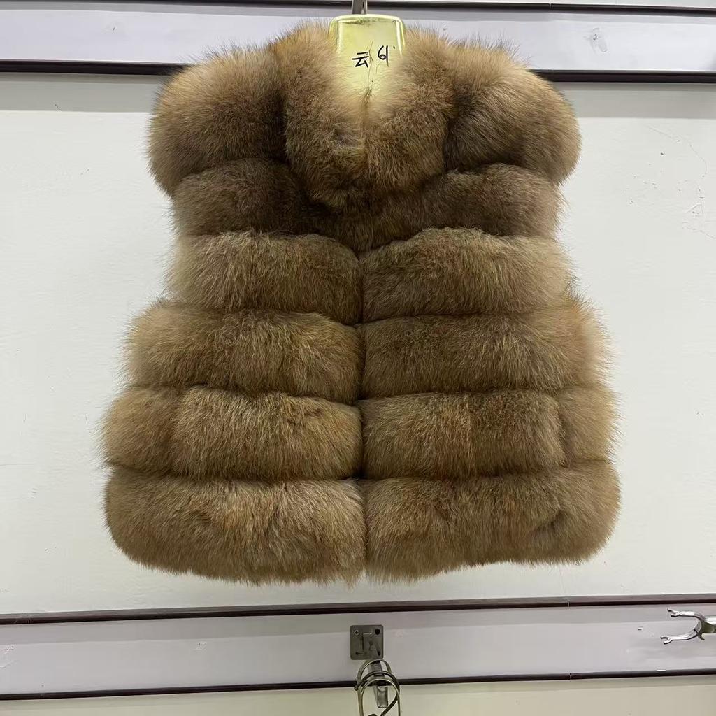 New fox fur vest women's young real fur whole leather light luxury Finnish fur vest