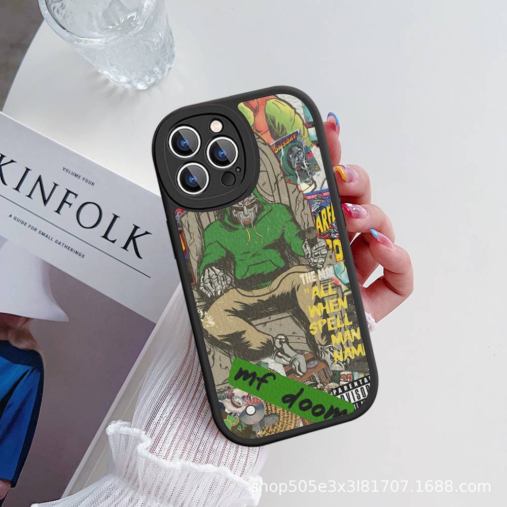 MF-DOOM Rapper For IPhone 16 15 14 16E 13 12 11 Pro Max Plus Phone Leather Case