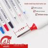 Dual-Tip Fine Marker Pen: Oil-Based, Quick-Dry, Fade-Resistant, Waterproof, Ideal for Woodworking & Plumbing.