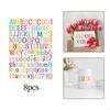 8 Pcs Letter Vinyl Stickers Glass Water Bottles Waterproof A-Z Letters Craft