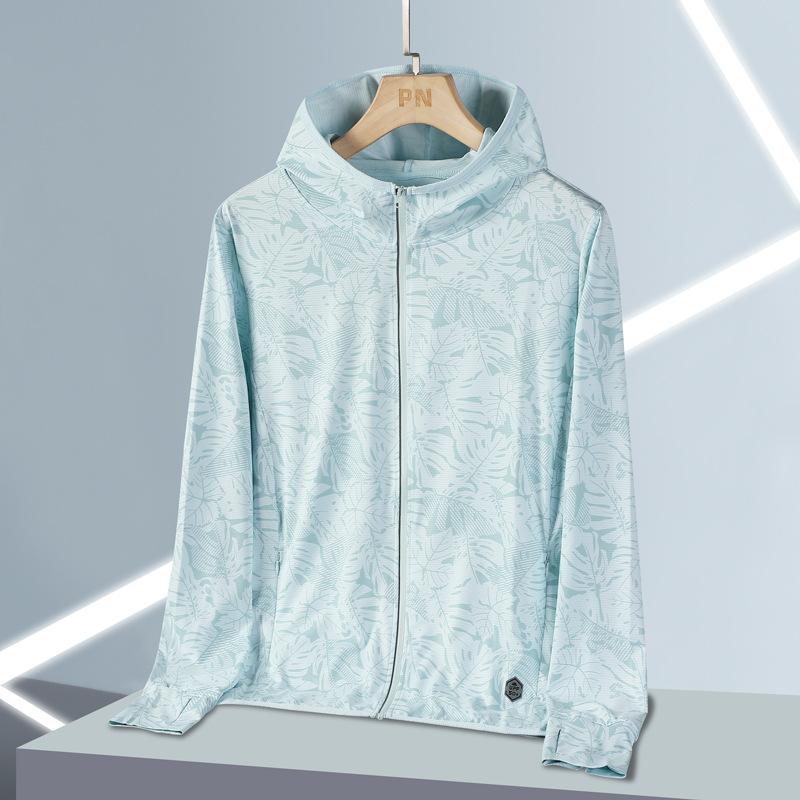 Men's and women's sunscreen clothing, removable brim, UV-proof skin clothing, outdoor quick-drying and light ice-feeling camouflage jacket