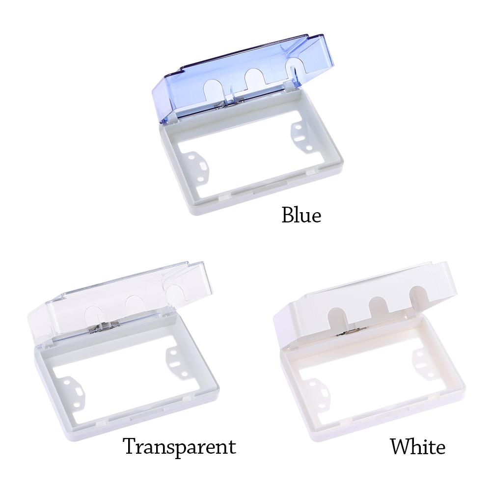 Priză autoadezivă Cutie impermeabilă Capac pentru priză electrică montată pe perete Cutie rezistentă la stropire Baie