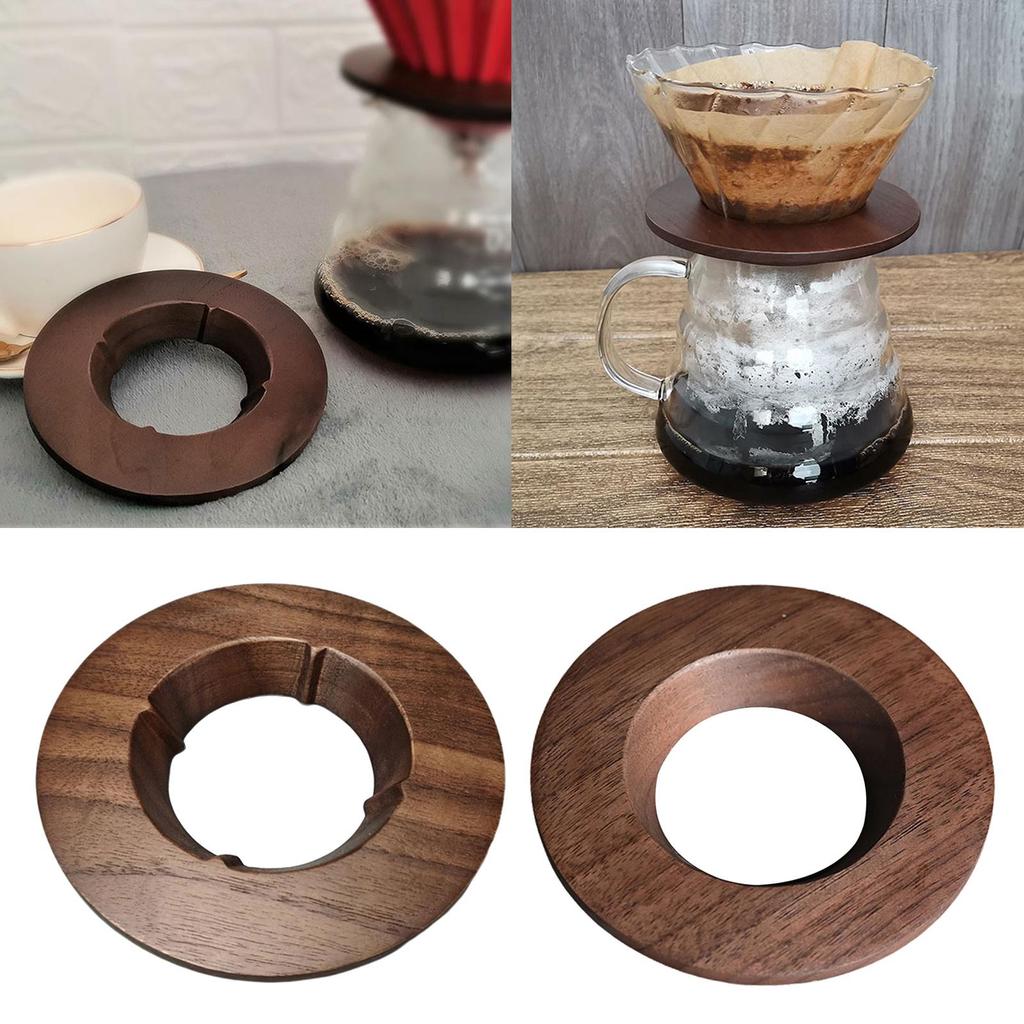 Wooden Pour Over Coffee Filter Stand Cone Dripper Holder Stand Easy to Use