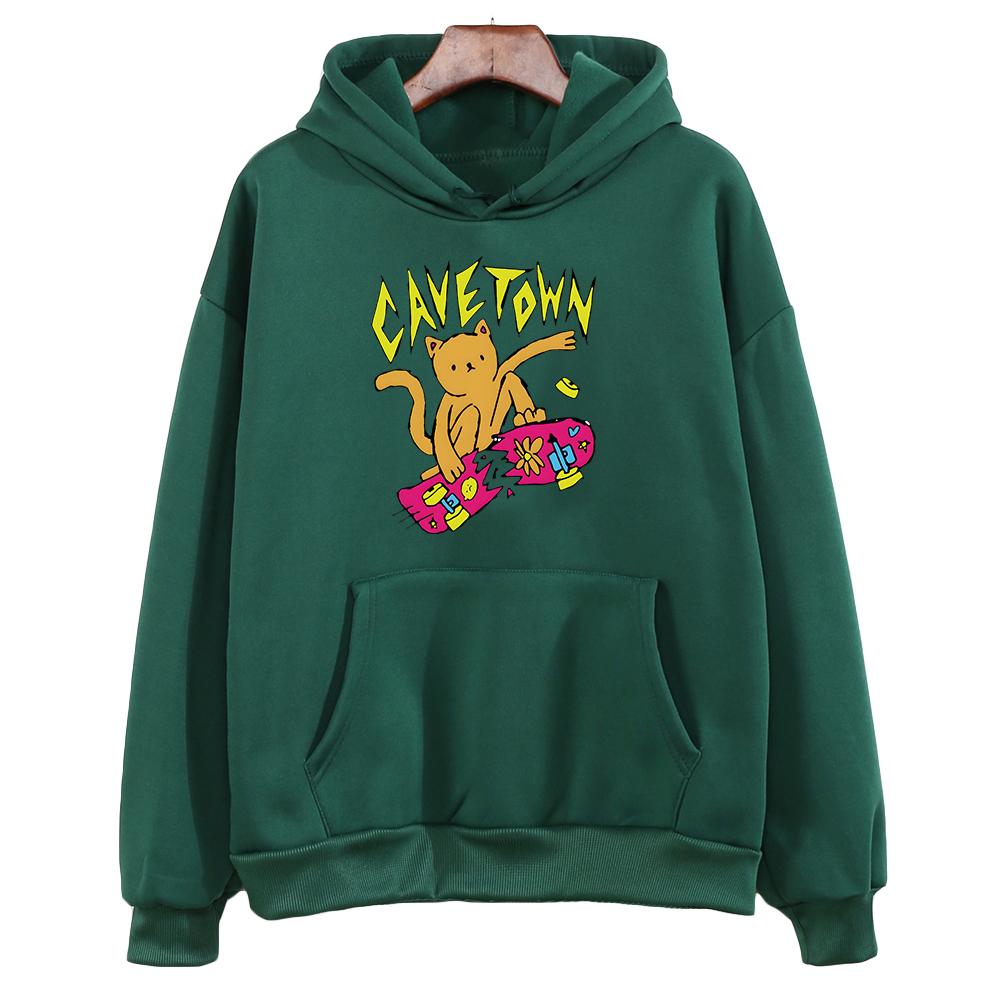 Cavetown Cat Hoodie Kawaii Cartoon Printed Sweatshirts Casual Long Sleeve Graphic Pullovers with Hooded Women Hoodies Music Tops