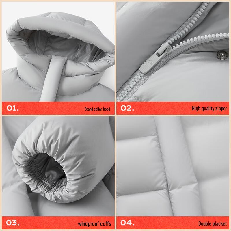 Meilicheng Dziewczęca Zimowa Kurtka z Puchu Gęsiego