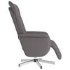 Vidaxl Reclining Massage Chair with Footrest, Grey, Faux Leather