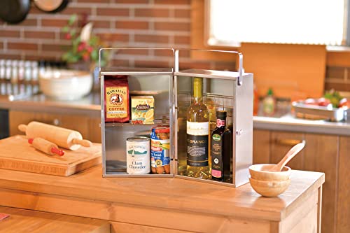 Captain Stag UP-2010 Spice Box, Stainless Steel Multi-Box, Tall, Framework