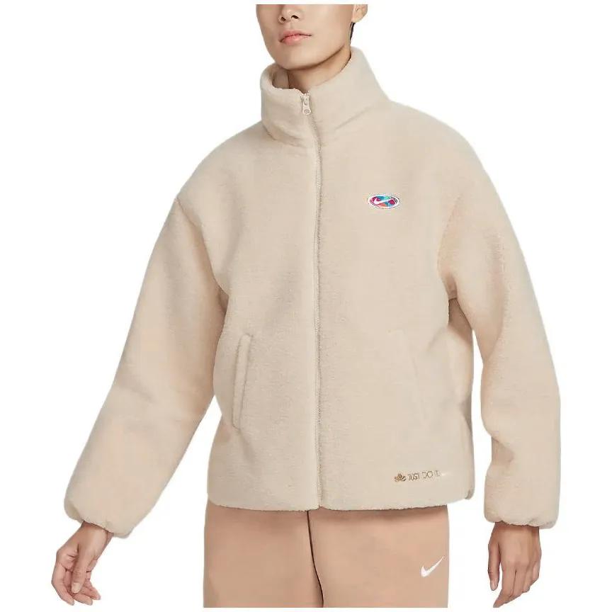 Nike Chinese New Year Jackets Women's Dune White Stand Collar Moderate Other (Unisex) Jackets FD4796 126