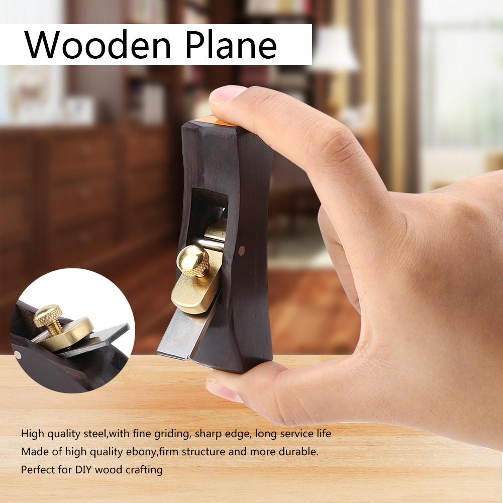 Blade,   Ebony Arc Bottom Hand Plane Carpenter Wood Grooving Trimming   Wood Plane with Pointed Blade Firm Structure