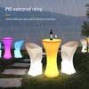 LED Luminous Clear Cocktail Table, High Bar Design for Couples and Outdoor Use