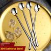 1Pc 304 Stainless Steel Long Handle Spoon - Multi-Purpose Ice Cream Coffee Stirring Spoon, Food-Grade Kitchen Utensil Tool