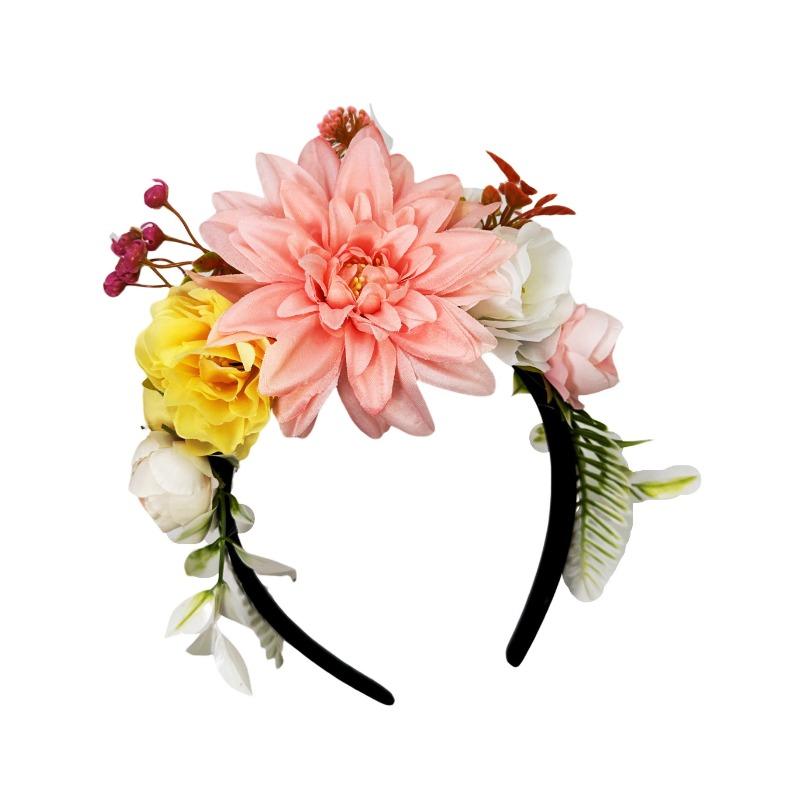 Neuer künstlicher Blumenkranz Mori Foto Urlaubs Kopfschmuck Hochzeit Festival Braut Brautjungfer Foto Haarschmuck