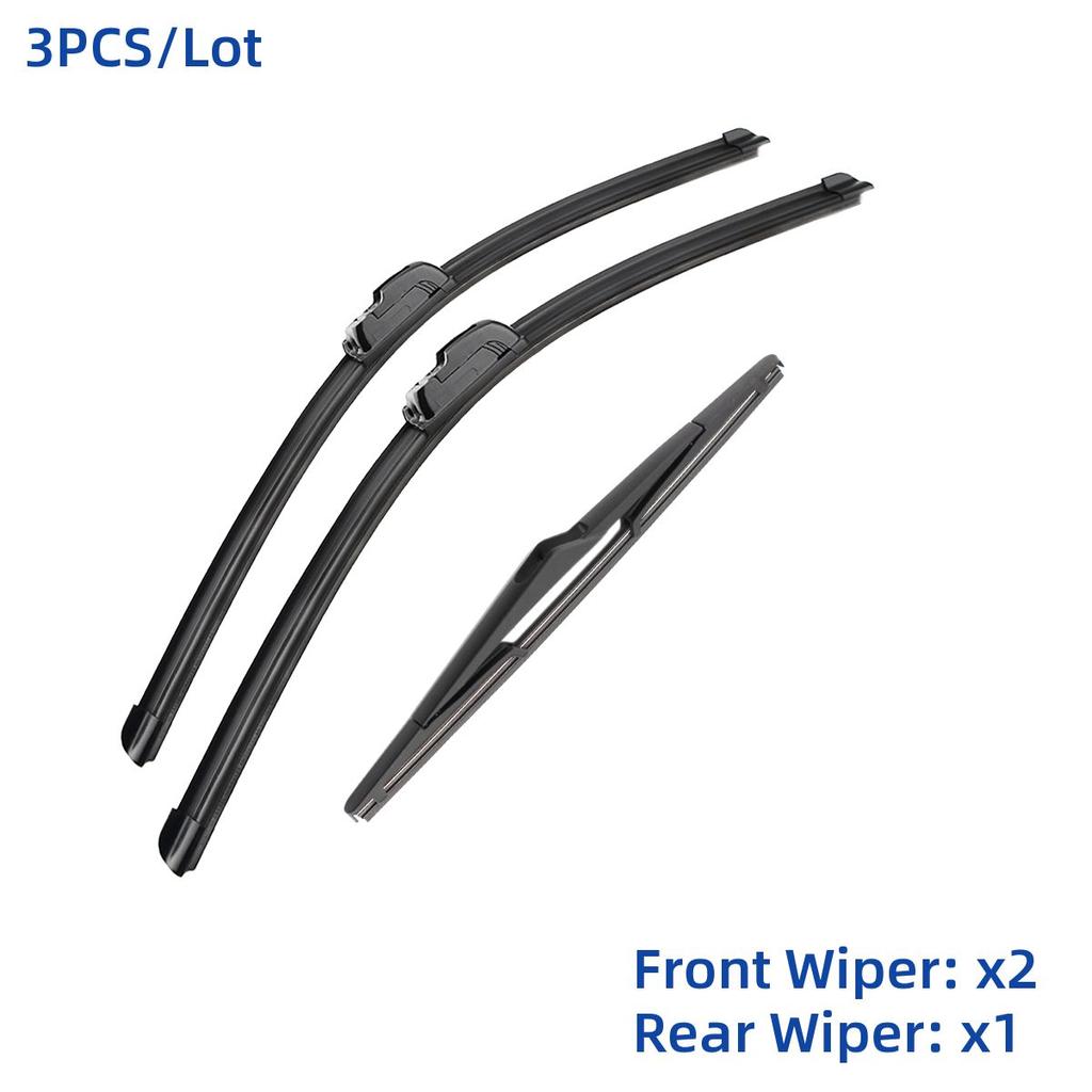 3ks Pro KIA Picanto SA MK1 Hatchback 2004-2011 22"+16"+12" Lišty předního zadního stěrače Čelní sklo Příslušenství pro frézy na okna 2008 2009 2010