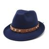 Wool Top Hat Ladies Trend Hat Gold Buckle Jazz Hat Wool Felt Hat
