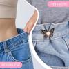 4 Stück Verstellbare Hosenbundstraffer Abnehmbare Schmetterlingsknopfclips Sofortige Bundschnallen zum Anstecken Ohne Nähen Dekorative für Jeans