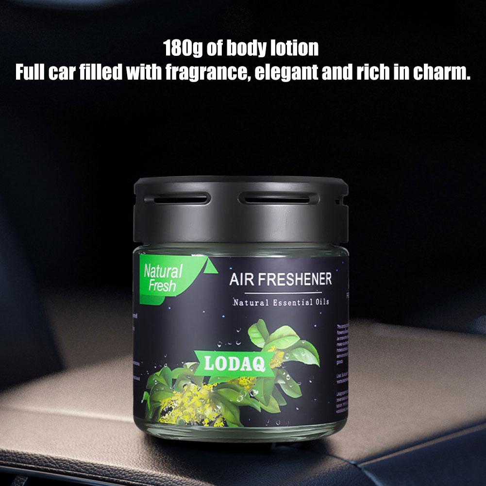 1pc Car Solid Perfume Car-mounted Aromatherapy For In-car Use Odor-eliminating Fragrance Glass Jar Scented Balm L6R7