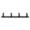 Aluminum Wall Hook Black Towel Rack Decorative Coat Rack  Space Saving