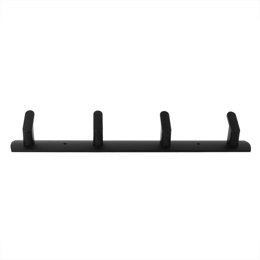 Aluminum Wall Hook Black Towel Rack Decorative Coat Rack Space Saving