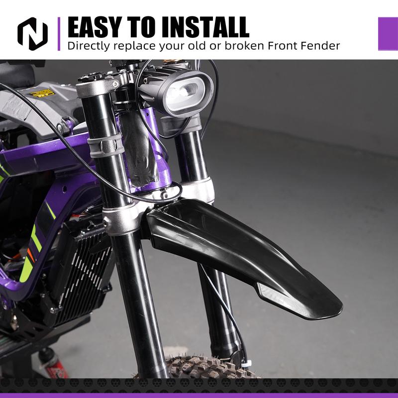 NICECNC For Surron Light Bee X Light Bee S Front Fender Mudguard For Segway X160 X260 Electric Dirt Bike 2022 2023 2024 2025