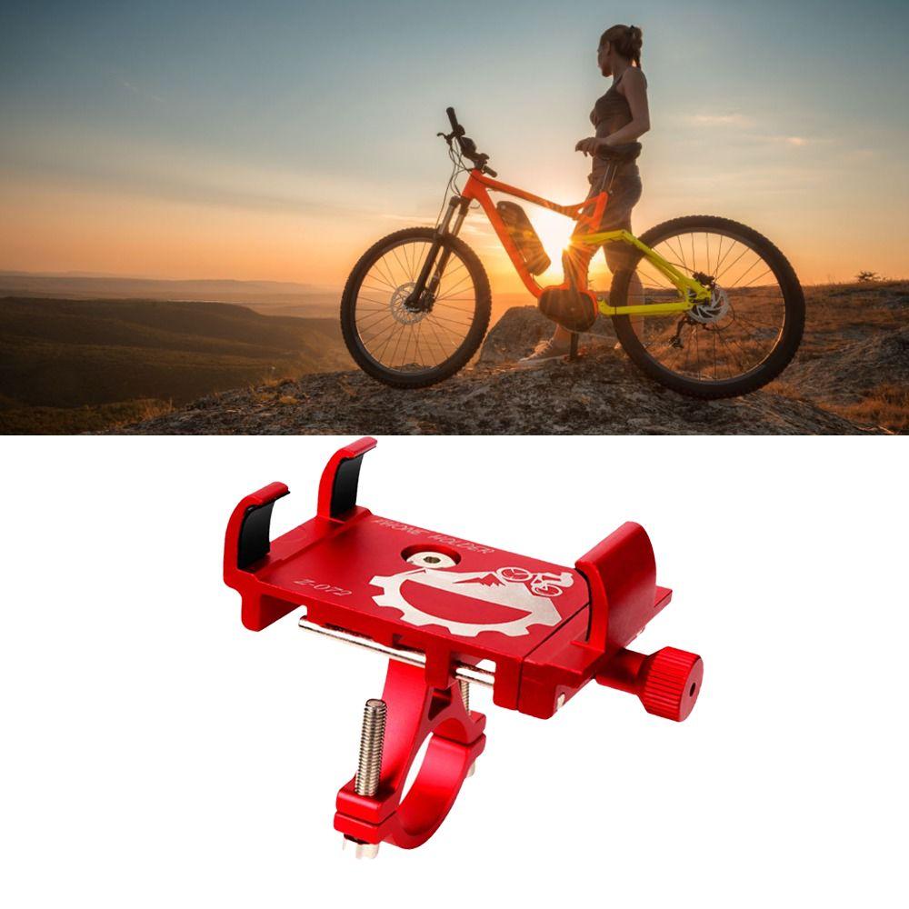 Red Bike Phone Mount Aluminum Alloy Motorcycle Phone Holder Bike Handlebar Phone Holder  Bicycle