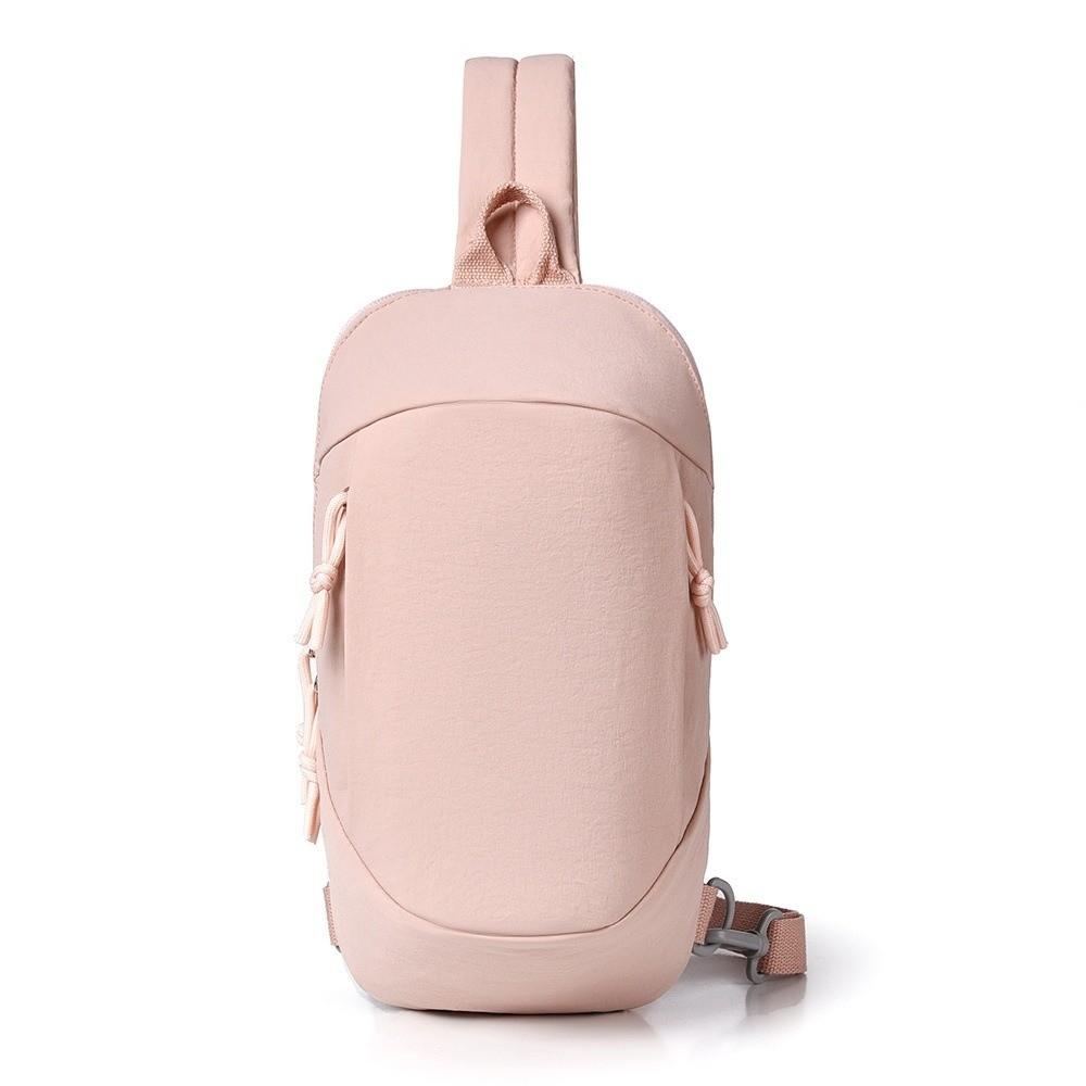 Large Capacity Men s Chest Bag Waterproof Male Crossbody Bag  Outdoor Activities розовый