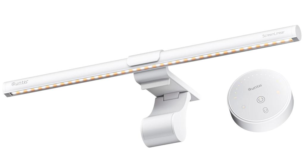 Quntis Monitor Light, USB-Powered, Desk Lamp, Eye-Friendly, Anti-Glare, Adjustable Color Temperature, CRI95, Compatible with Curved Monitors,