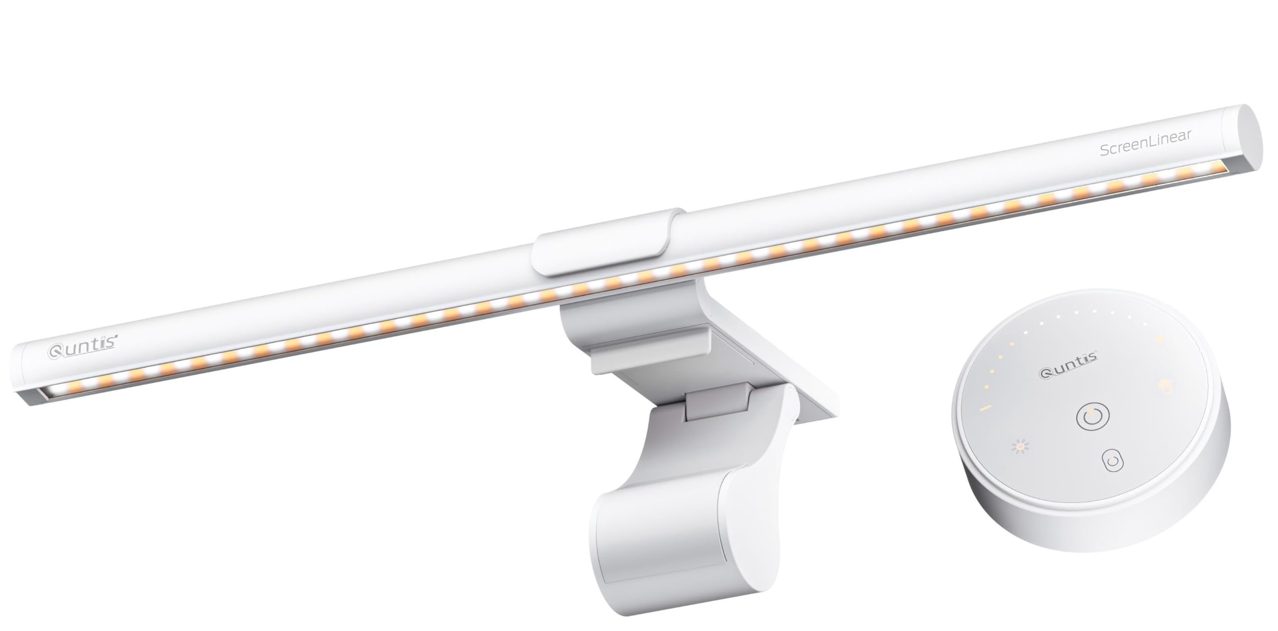 

Quntis Monitor Light, USB-Powered, Desk Lamp, Eye-Friendly, Anti-Glare, Adjustable Color Temperature, CRI95, Compatible with Curved Monitors,