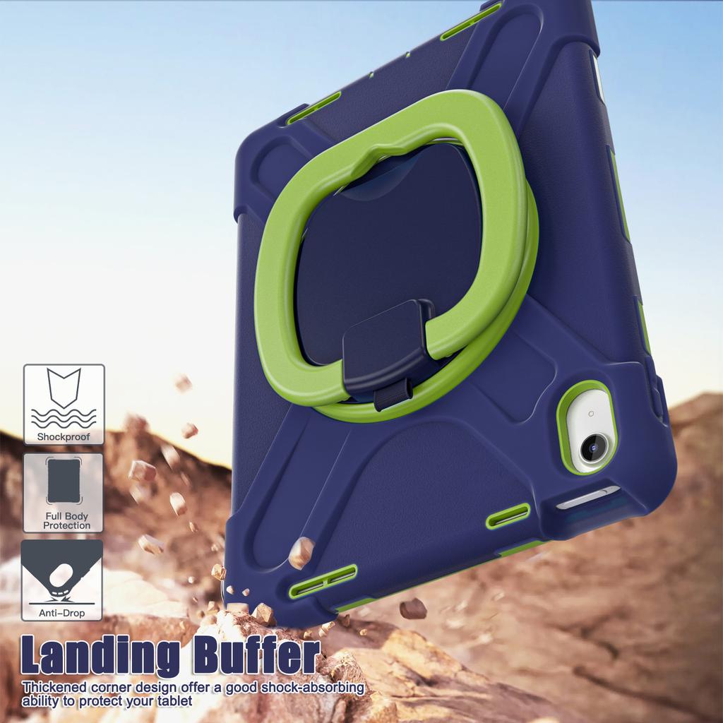 2022 iPad 10th Generation Full-Around Tablet Cover 10.9-Inch PC Case Handle Kickstand Rugged Shockproof Compatible A2757 A2777