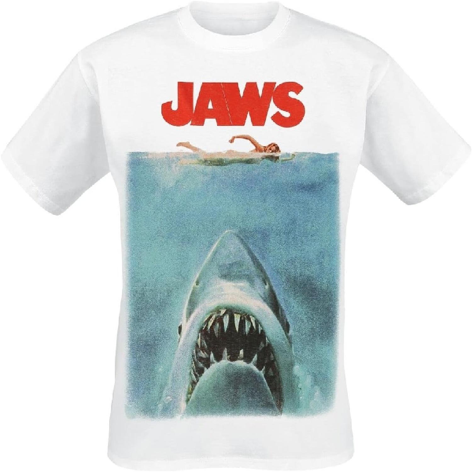 Jaws T-Shirt Poster Size S Heroes Shirts S