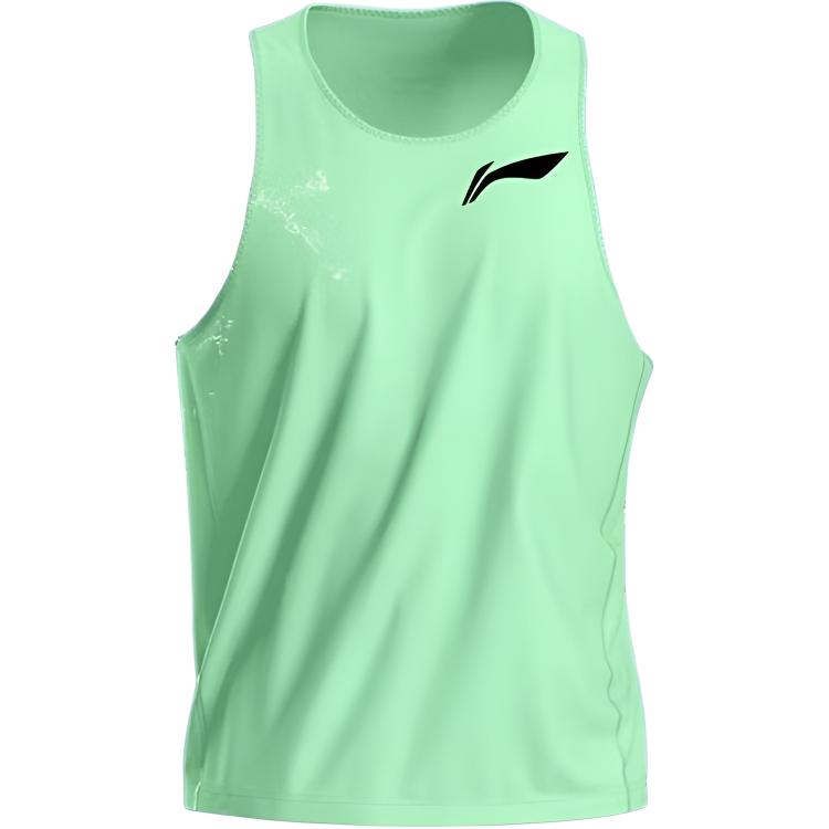 Li Ning Football Series SS25 Fitness Training Running Quick-Dry Lightweight Casual Sports Vest Men Vests Cool-Green YVSV025-2
