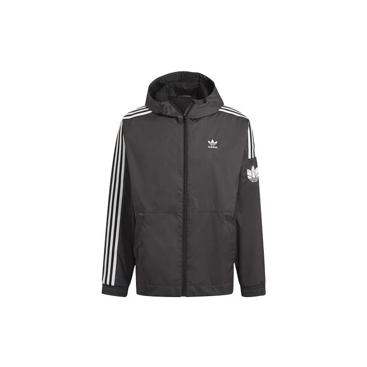 adidas 3d Windbrkr Sports Training Embroidered Logo Woven Hooded Jacket Black Men s GN3551 L