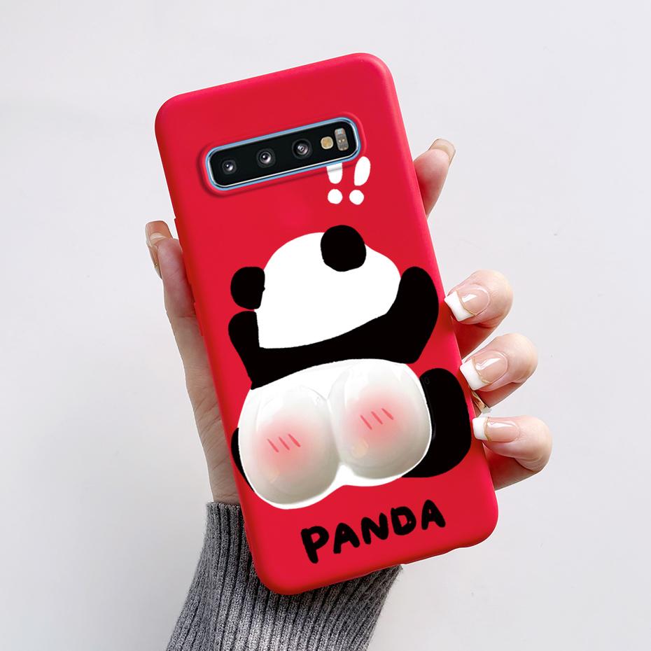Hülle Für Samsung Galaxy S10 S 10 Plus S10E Handyhülle Niedlicher Hase Panda Bemalt Weiches TPU Hülle Für Samsung S10 S10+ S10E Funda