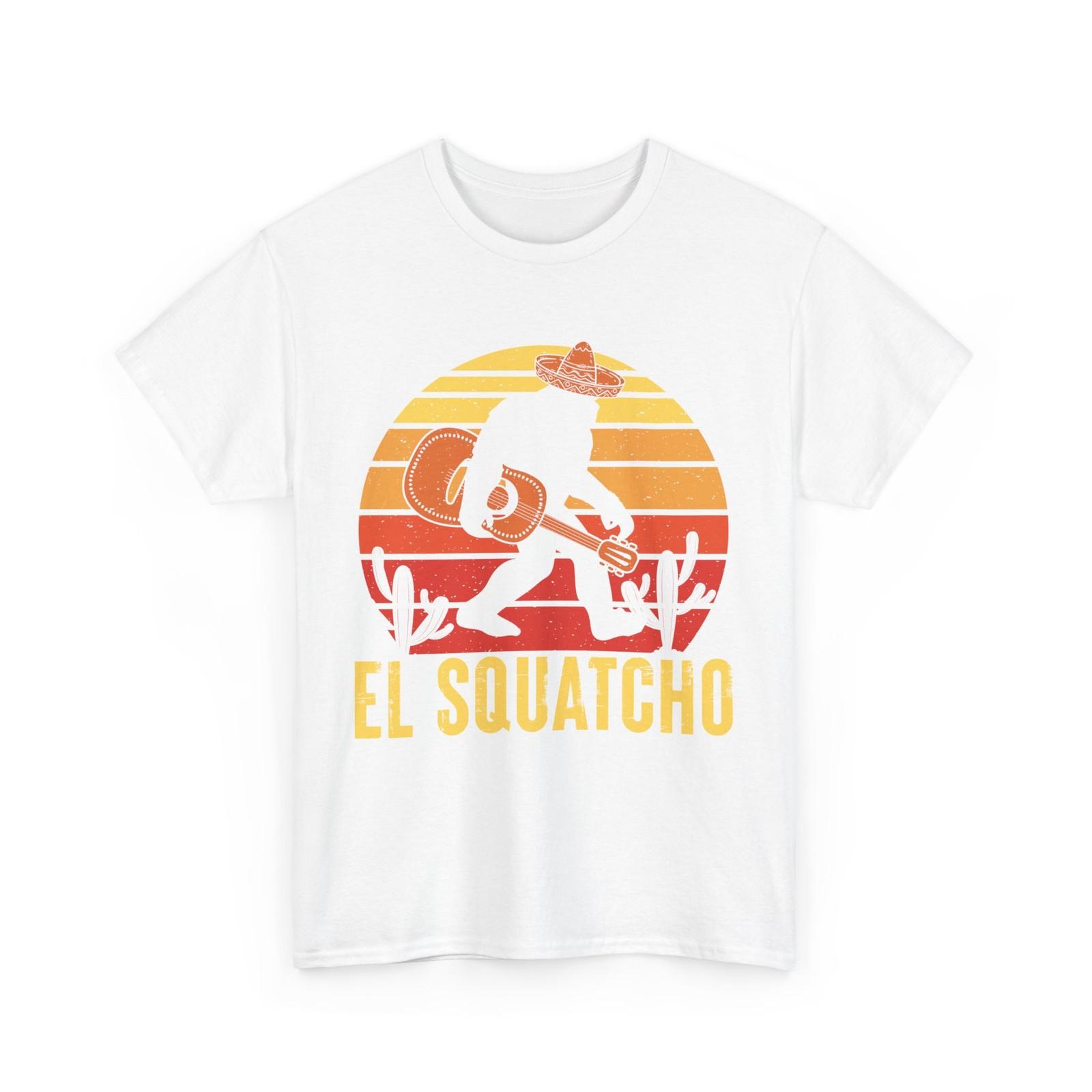 El Squatcho Bigfoot with Guitar T-Shirt, Sasquatch Believers Women Men T-Shirt S разноцветный