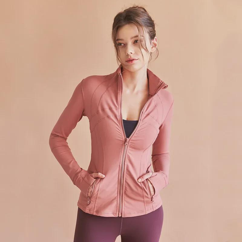 Women's Slim Fit Sports Jacket - Elastic, Zipper, Long Sleeve - Ideal for Running & Yoga (Spring 2020 Collection)