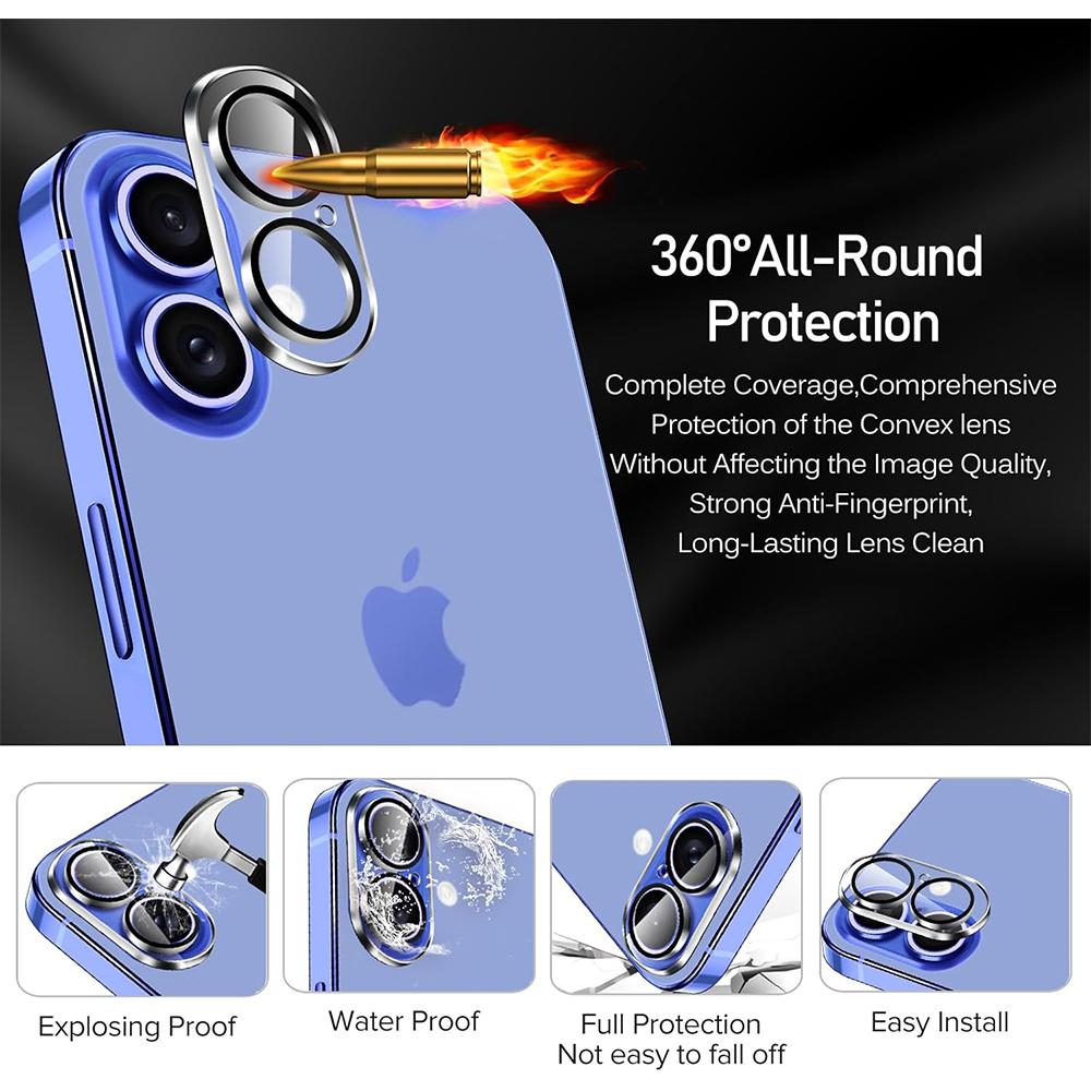 4PCS Camera Lens Screen Protector Cover for For Iphone 16 Plus Pro 16Plus For Iphone16 Tempered Glass Protection Film Phone Accessories