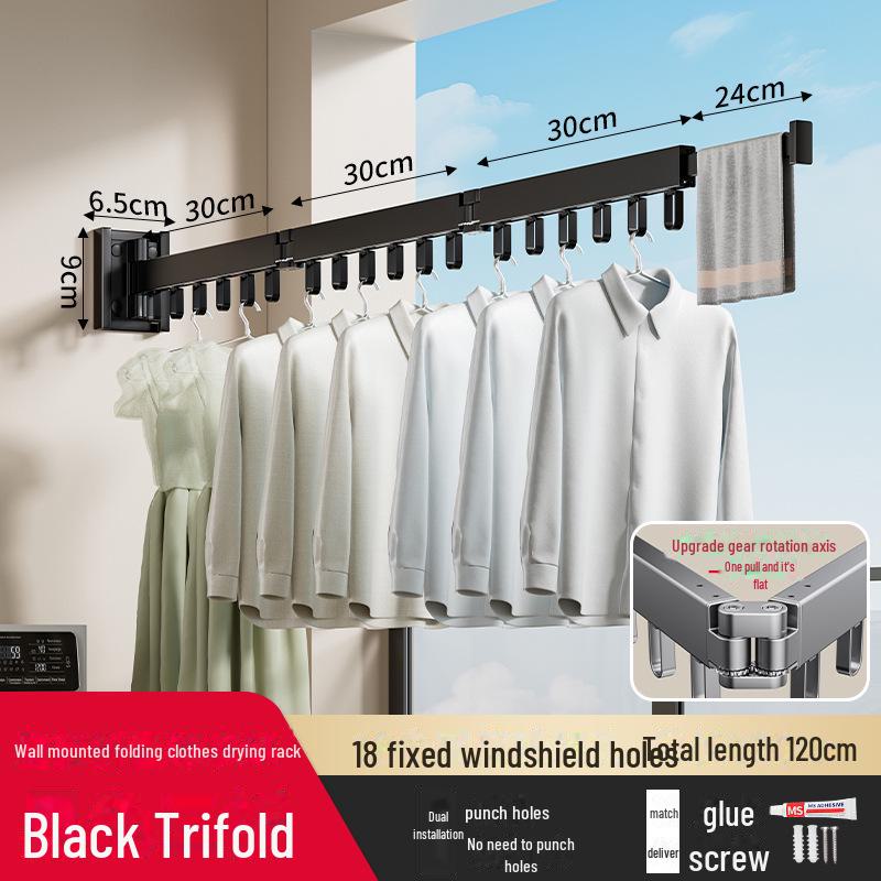 Gao Wenhai Wall-Mounted Foldable Indoor Clothes Drying Rack
