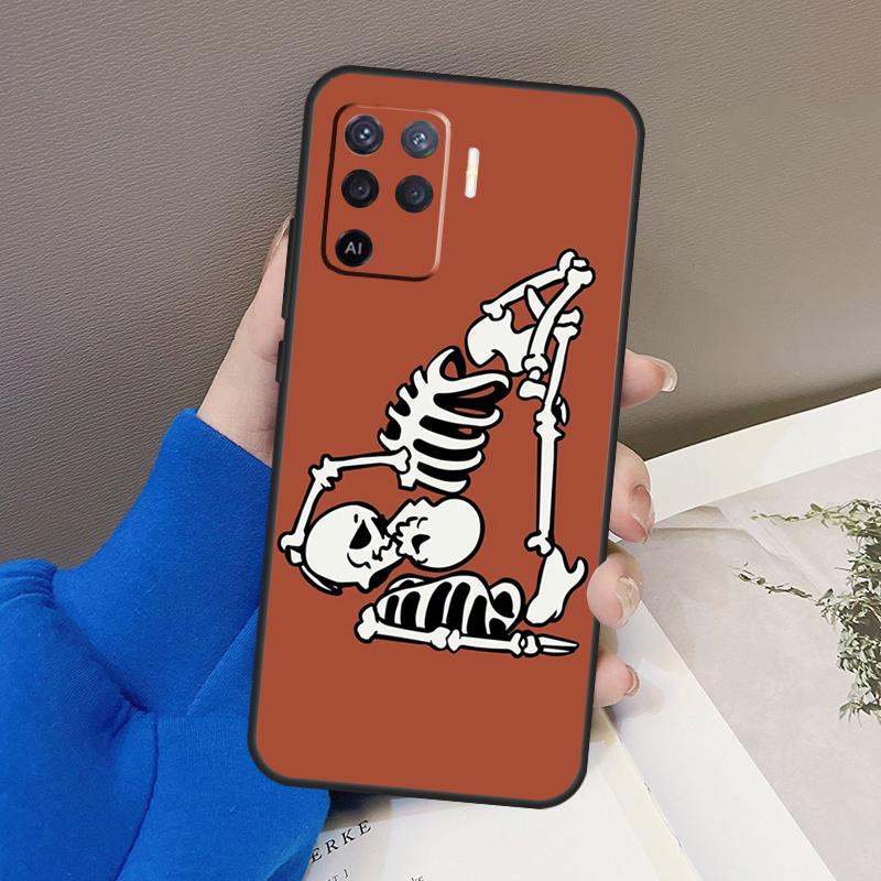 

Чехол для йоги со скелетом для Oppo A94 A74 A54 A80 A60 A40 A18 A38 A58 A78 A98 A96 A76 A16 A15 A17 A57 A77 A5 Pro OPPO A78 4G