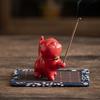 Incense Stick Holder Adorable Cartoon Multifunctional Cat Shape Ceramic Incense Holder for Home