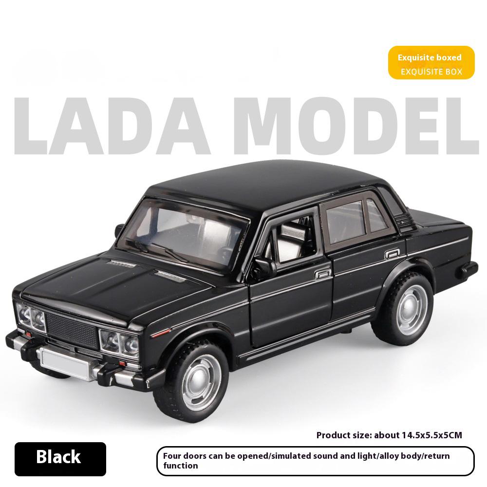 1/32 Retro LADA Alloy Car Model Toys, Car Center Console Interior Decorations, Cool Desktop Ornaments, Adult Christmas/Birthday Gifts