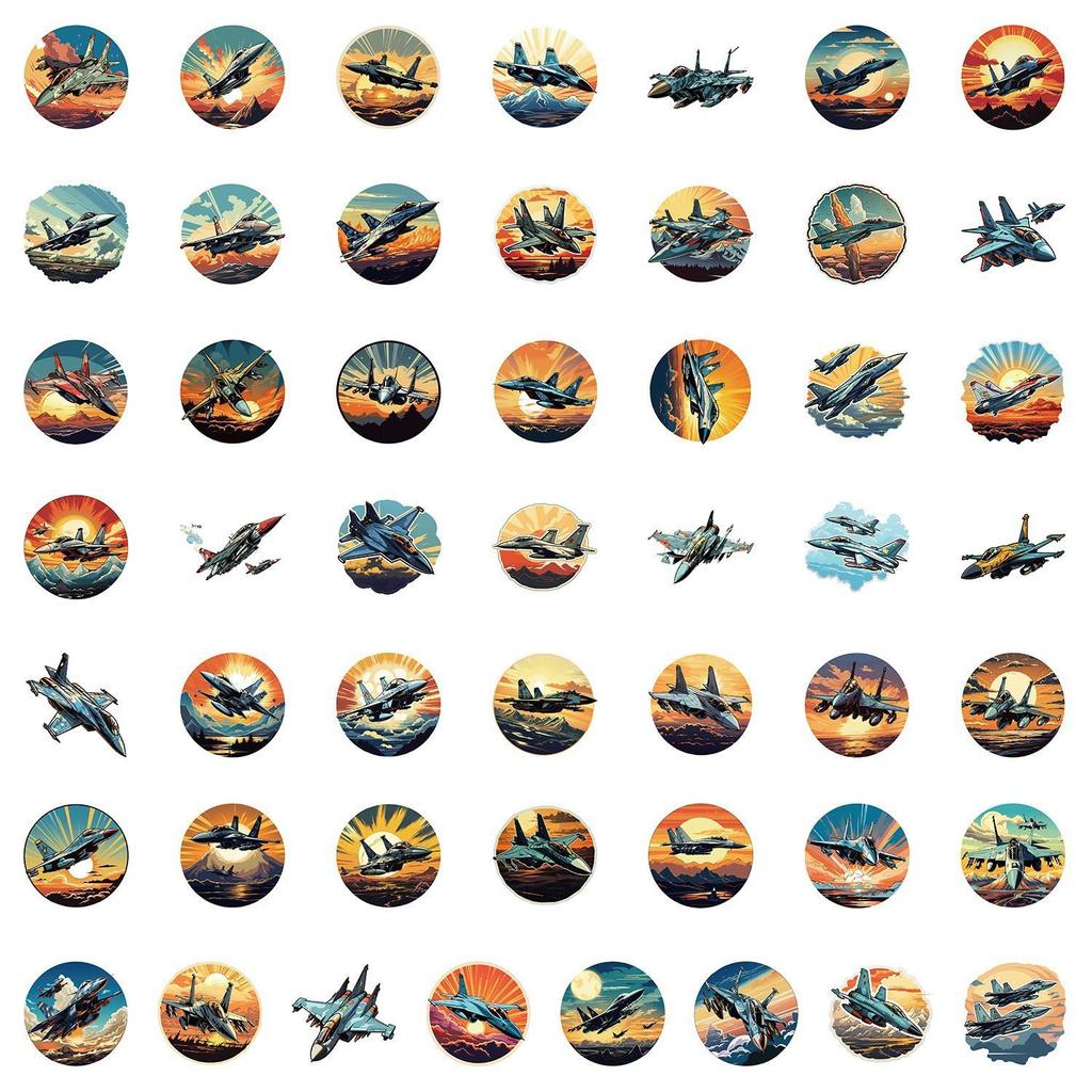 50 Cartoon Military Equipment Stickers for Phone & Computer - Waterproof Decorative Stationery Stickers