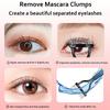 2 in 1 Folding Eyelash Separator Metal Teeth Straight Eyelash Curler Eyelash Brush Comb Mascara Curl Lash Beauty Makeup Tools