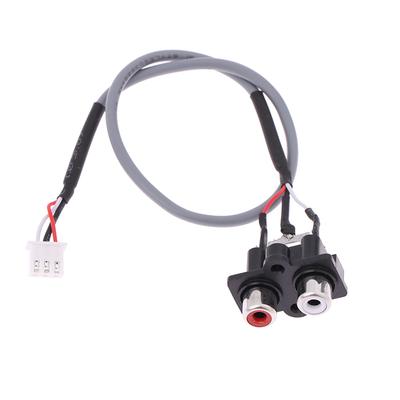 30cm Audiosignaalkabel 2 RCA naar XH2.54mm-3pin Audio-ingangssocket Uitgebreide Geluidssignaalinterface voor Versterkerpaneel