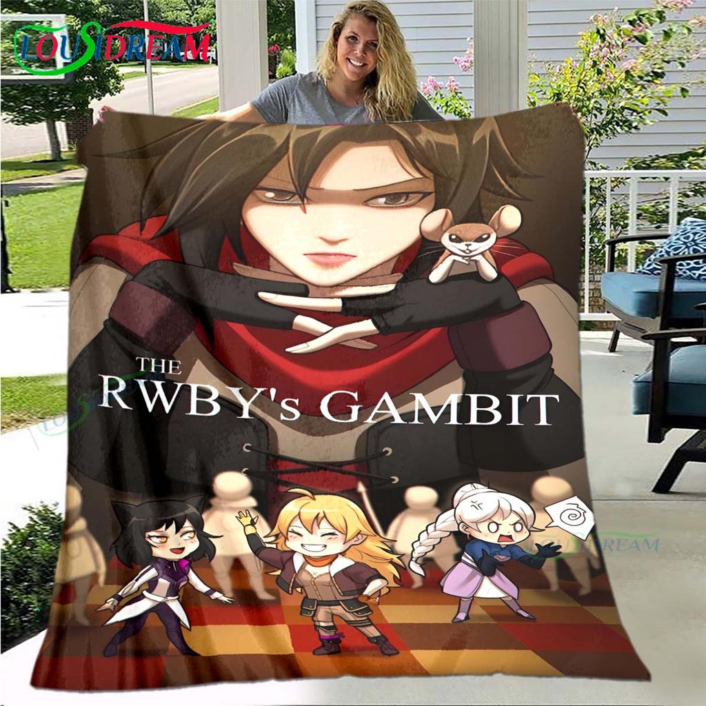3D Fashion Cartoon R-RWBY Four Seasons Blanket Sofa Cover Travel Bed Plush Blanket Travel Office Break Blanket Gift