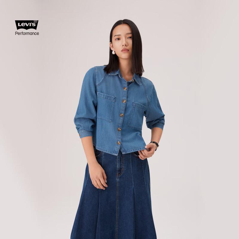 Женская ретро джинсовая рубашка Levi s Ice Cool Workwear XS