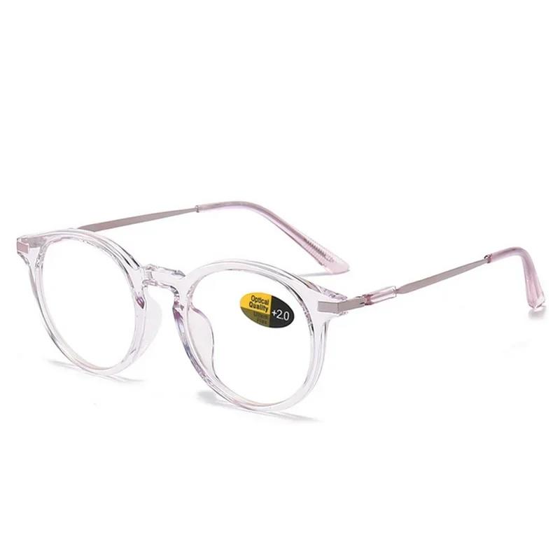 Fashion  Anti Blue Light Glasses Round Reading Glasses Presbyopic Eyeglasses Vision Care +0.00~+4.00 13colors Women Elderly
