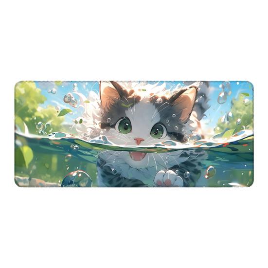 

Мультяшна прямокутна водонепроникна килимка для миші для дому, офісу, ігор, комп ютера, ноутбука, килимок для столу з нековзкою гумовою основою, аксесуари для ПК D