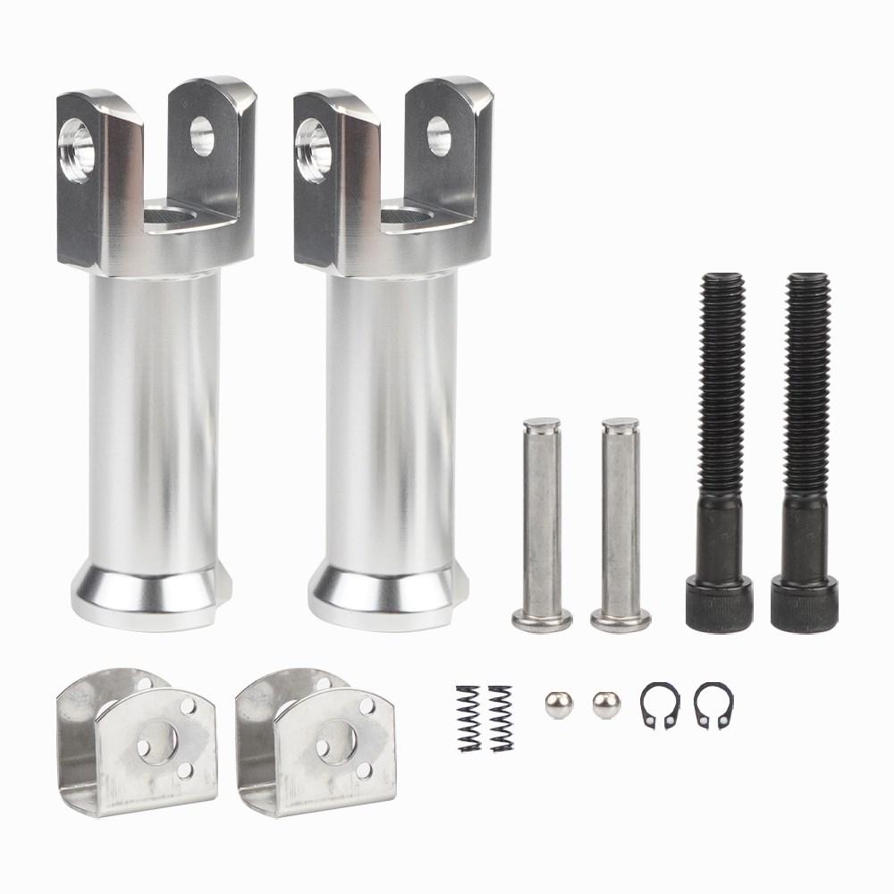 

Мотоциклетные левые и правые подножки пассажира, опоры кронштейна, хомут для педалей, скоба для Harley Softail Fatboy Low Rider Breakout серебряный