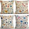 Set 4 Huse Pernă Decorativă Mandala Alb Crem Auriu Huse Elegante Luxe pentru Canapea Living Dormitor Decor Acasă