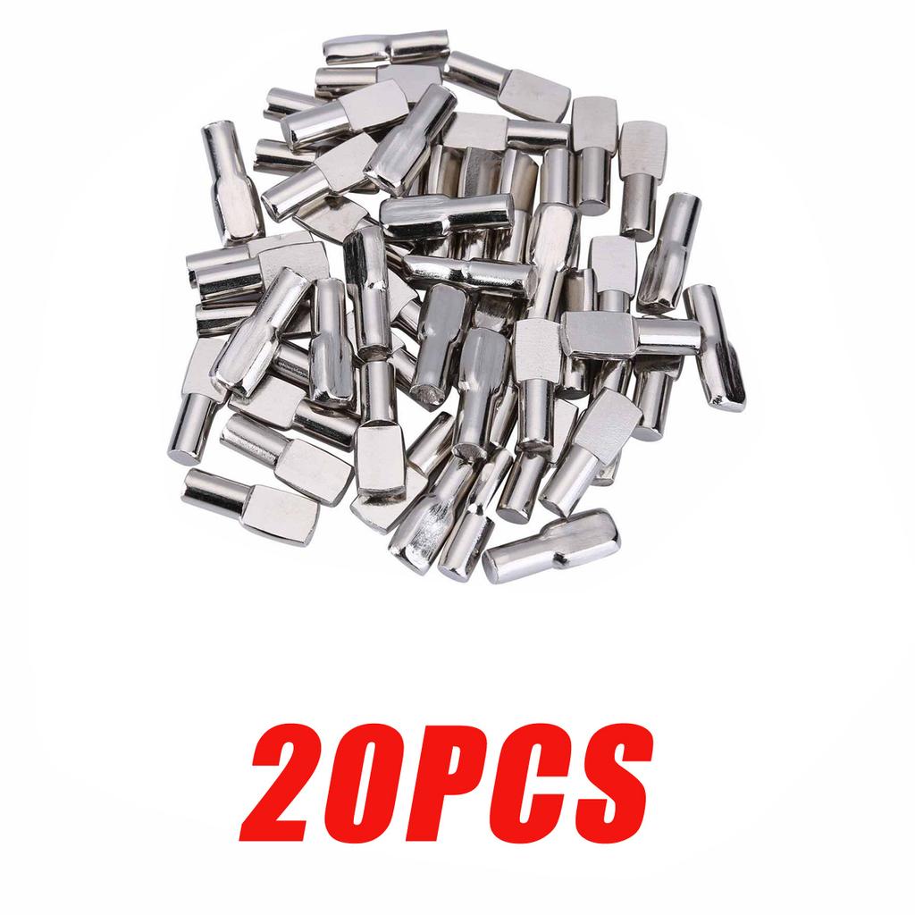20/80pcs Shelf Support Pegs Cabinet Closet Laminate Pins Glass Nickel Plated Pin Fixing Bracket Shelf Bracket Furniture Hardware